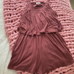 Pink Lily romper